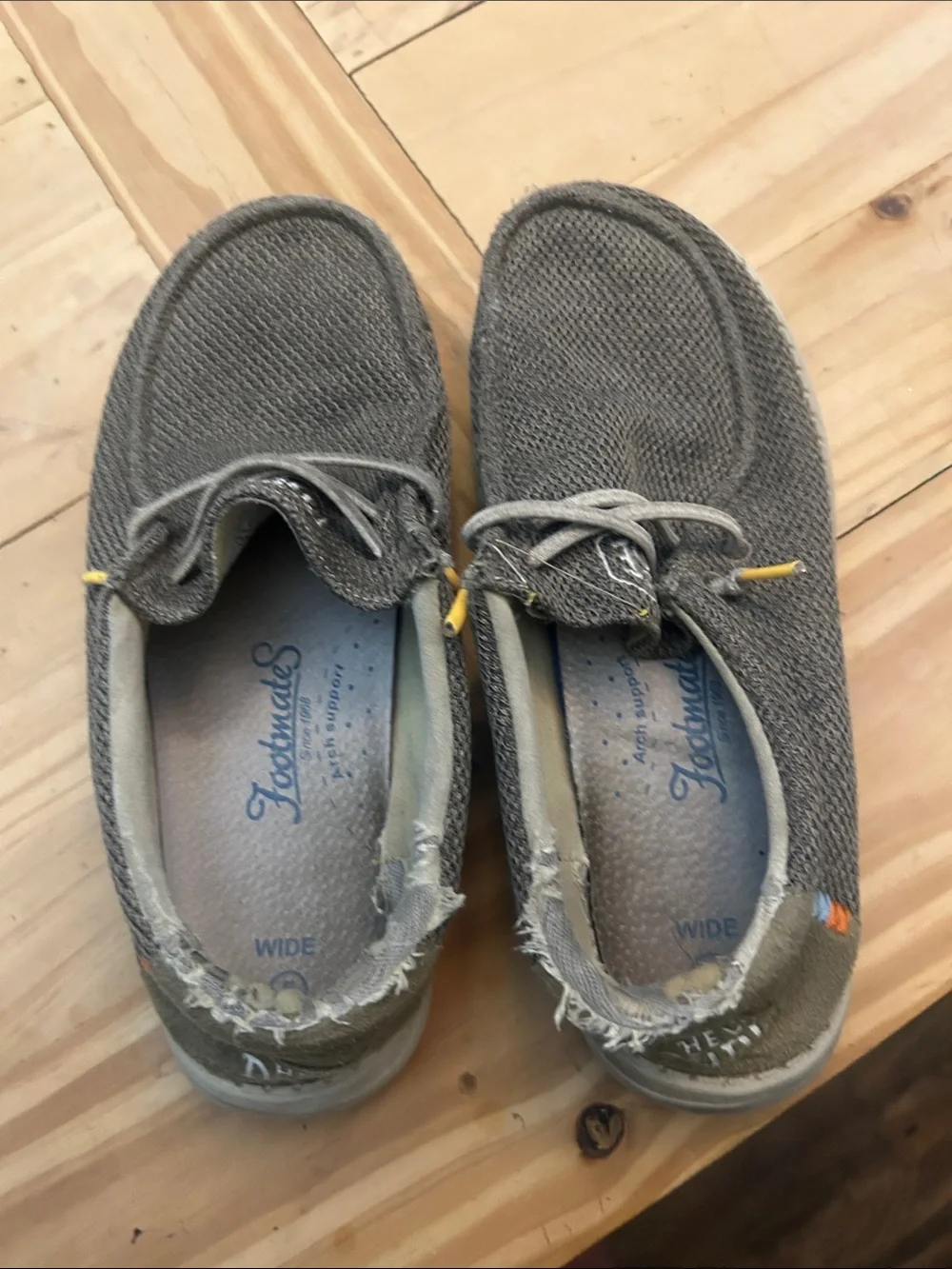 Hey Dude Olive Green Knit Slip-On Loafers
